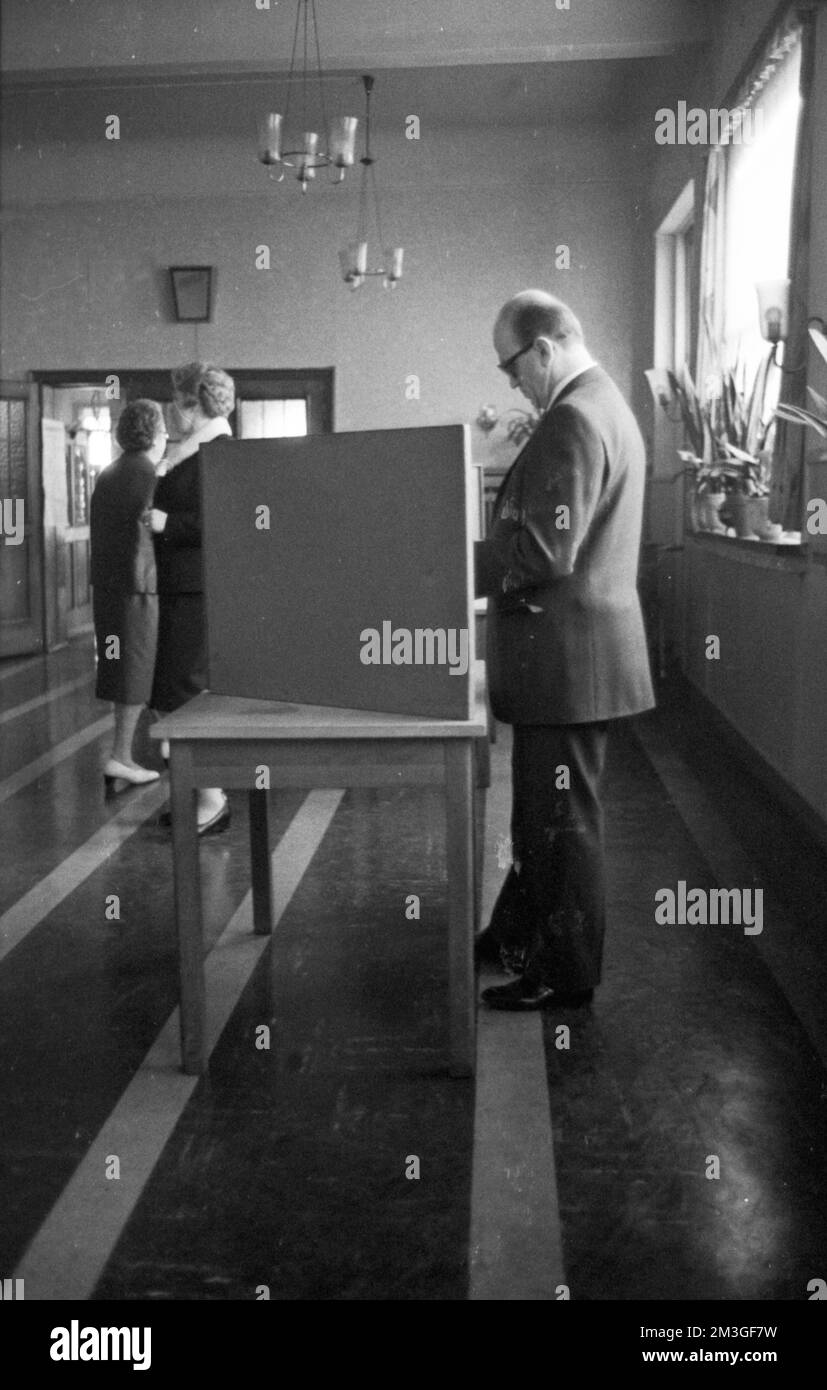 The 1969 federal election here on 28. 9. 1969 at a polling station in a