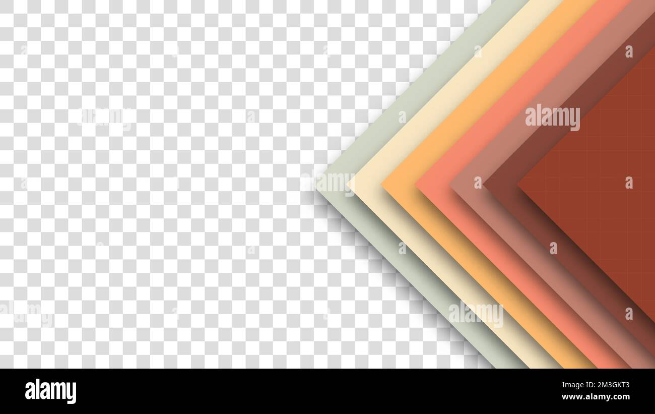 Realistic design in futuristic retro style. Abstract geometric 1970's 1980's 1960's colorful background with retro colors. Transparent vector illustra Stock Vector