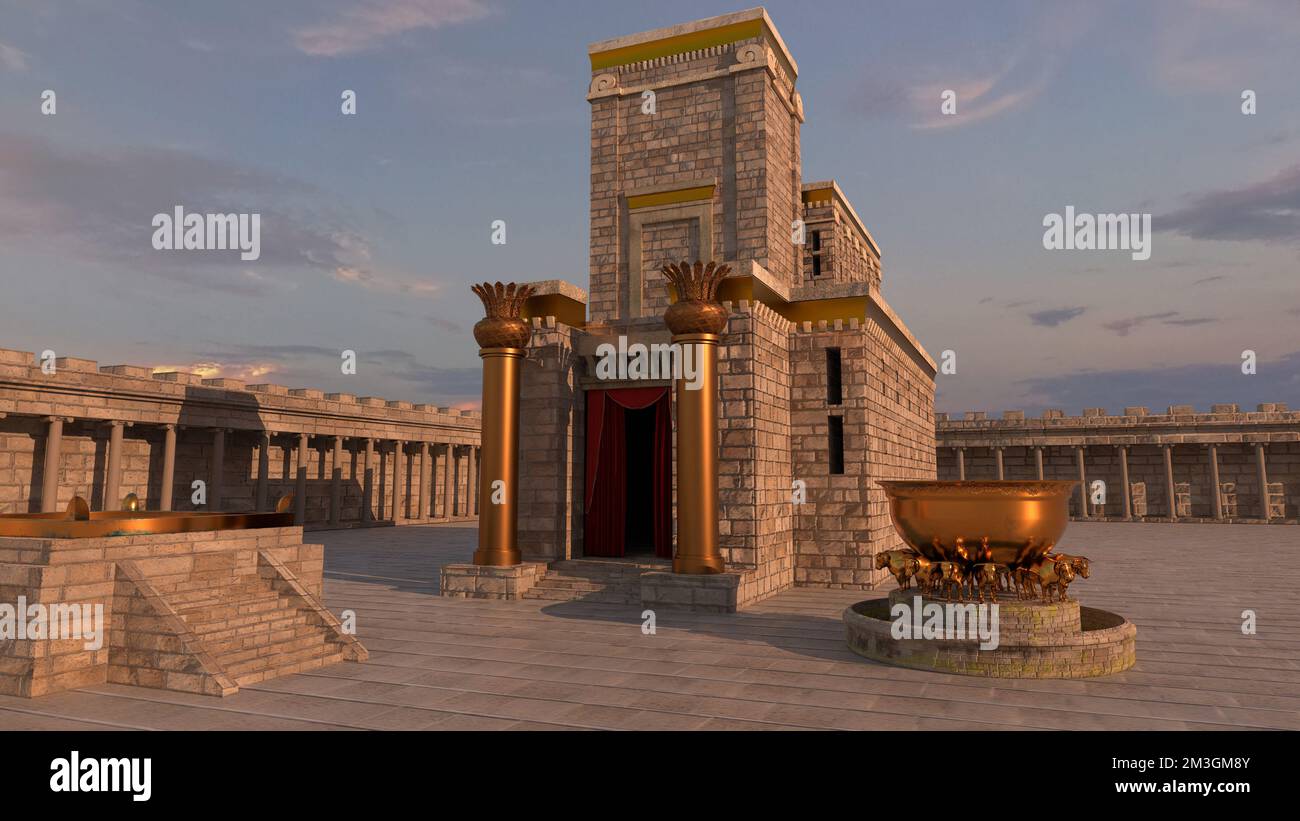 3D illustration of Solomon's temple Stock Photo
