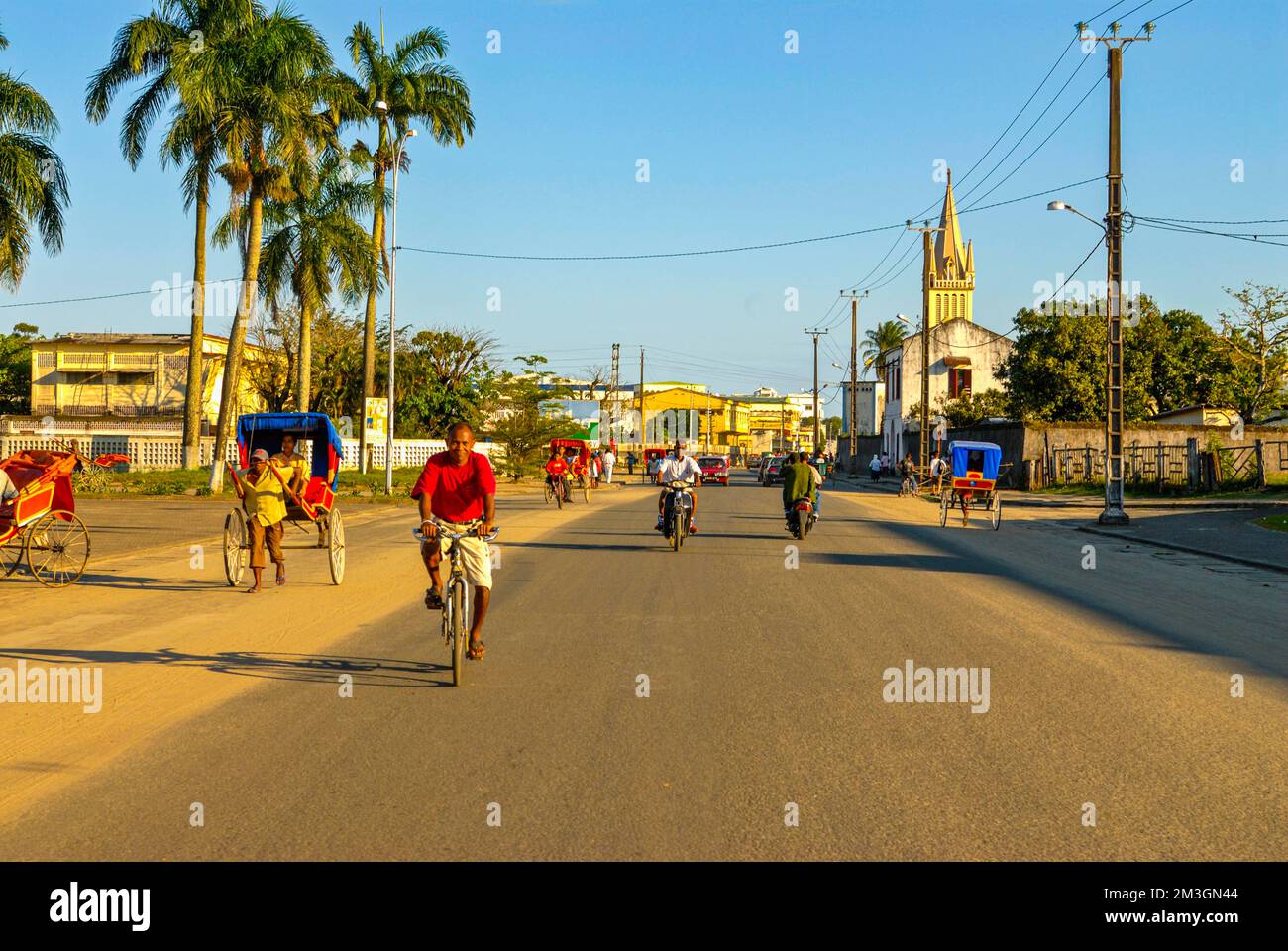 Street scene in Taomasina, Madagascar, Indian Ocean Stock Photo