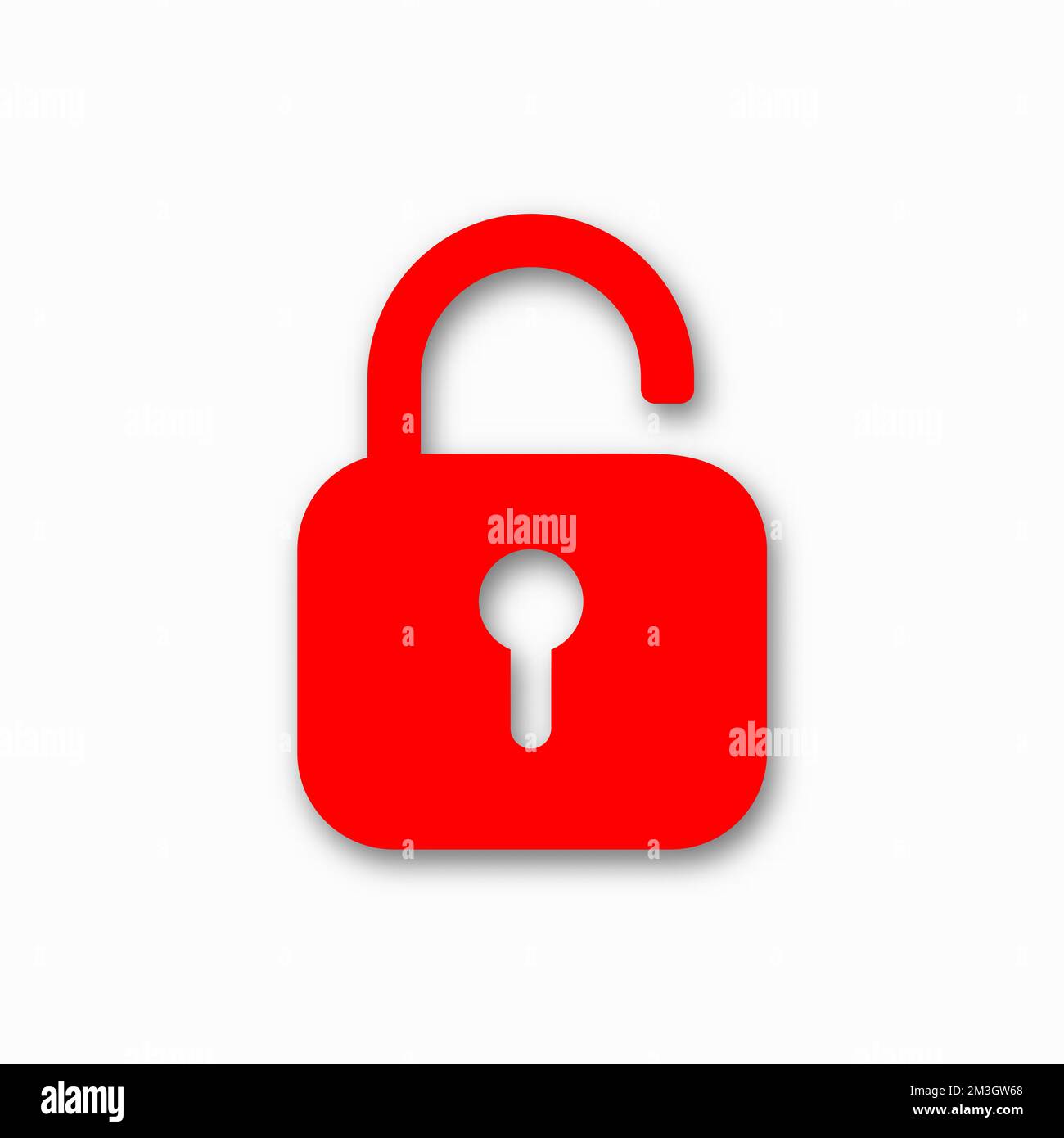Padlock icon isolated on white background. Symbol sign unlock. Vector illustration. Stock Vector