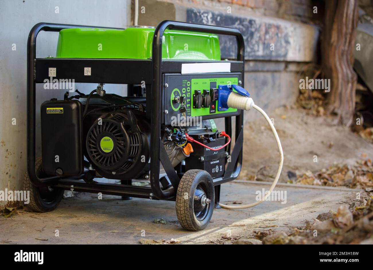 Portable gas or diesel generator to provide electricity. Problem with