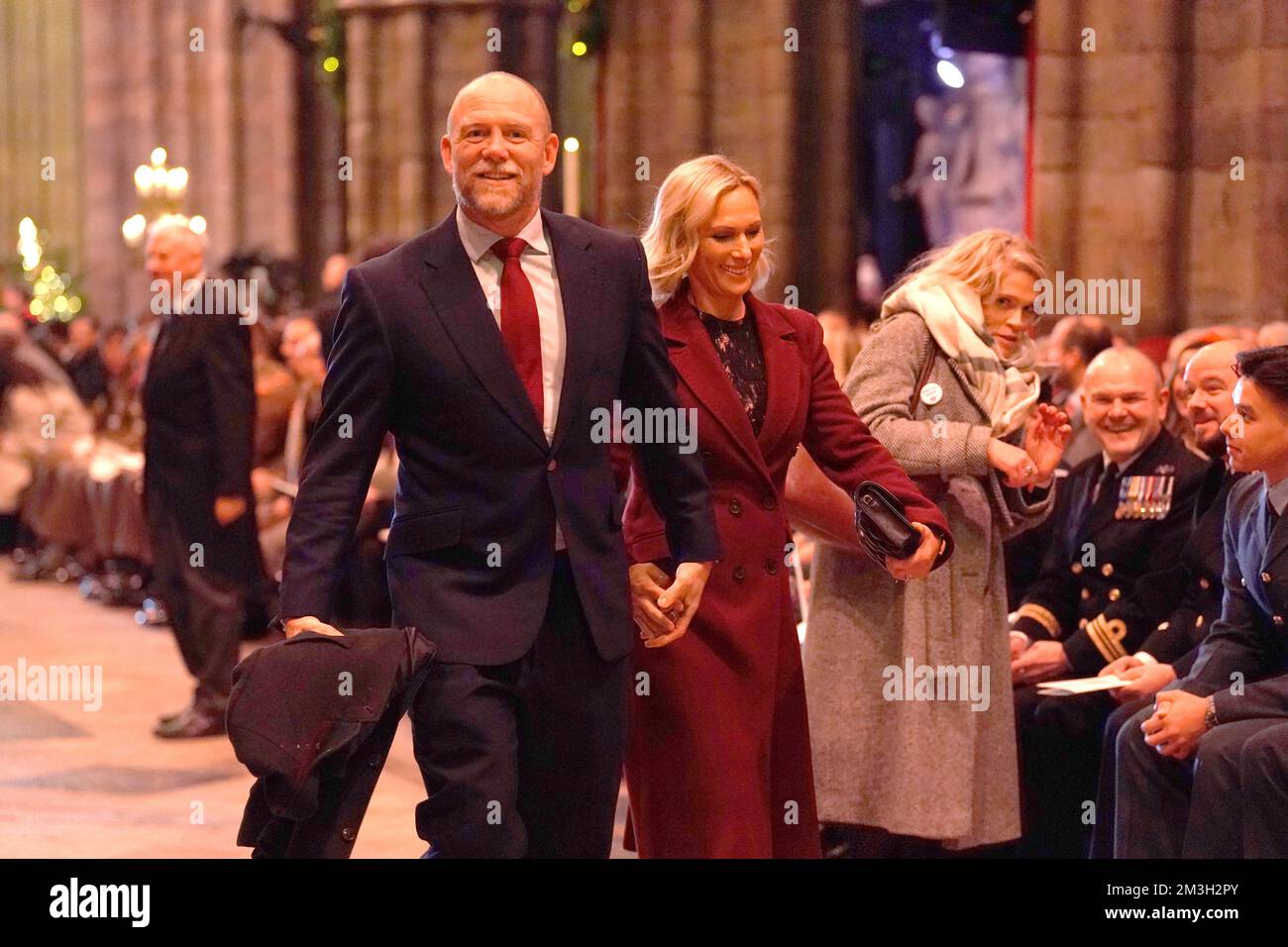 Mike and Zara Tindall arriving for the 'Together at Christmas' Carol