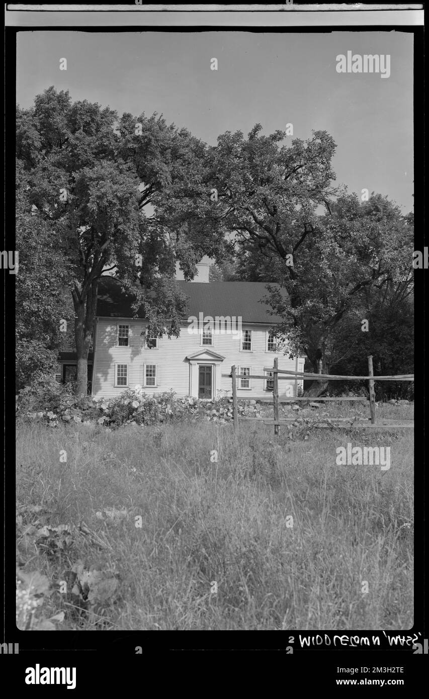 Middleton, house , Architecture, Dwellings, Trees. Samuel Chamberlain Photograph Negatives Collection Stock Photo