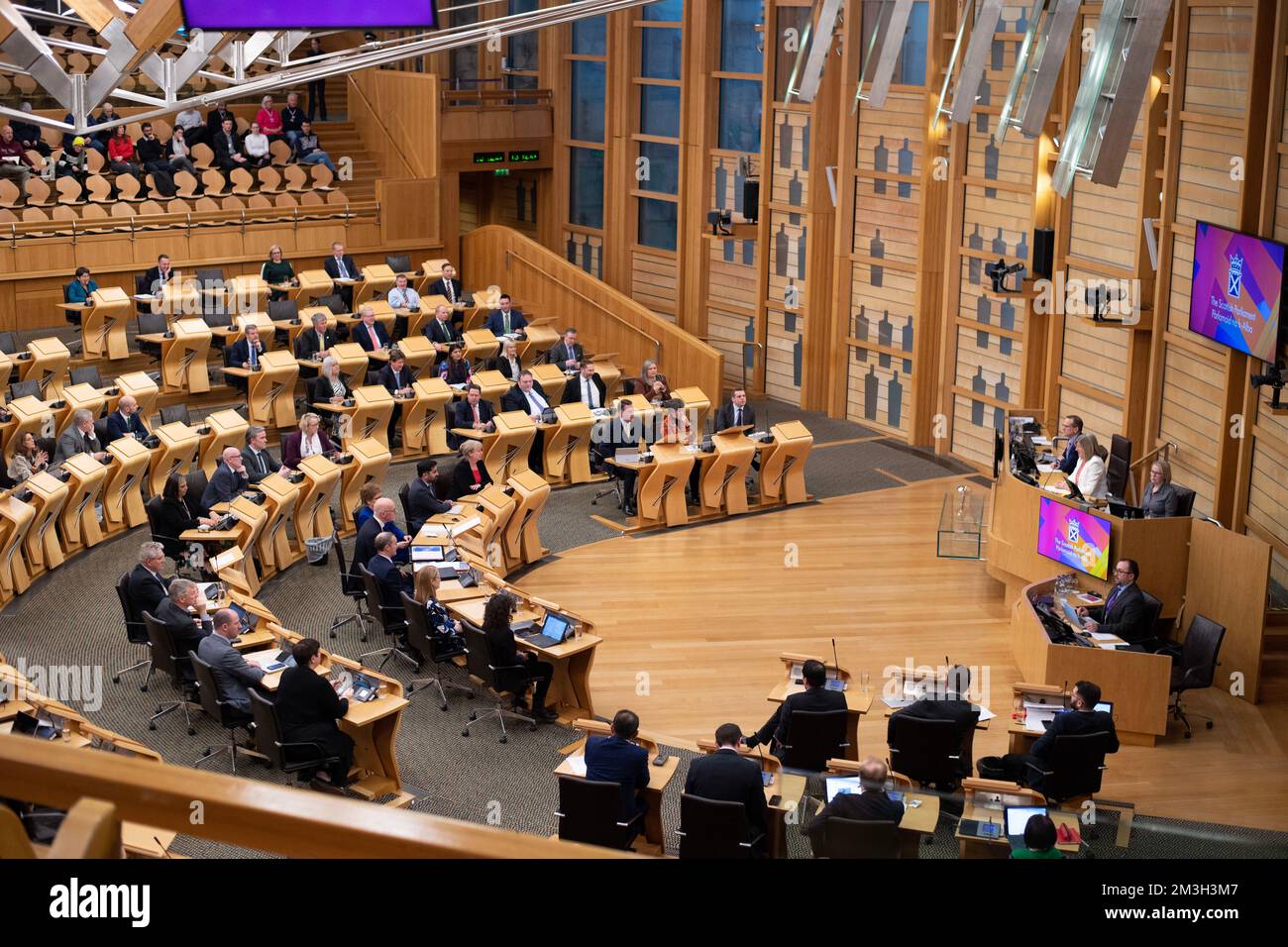 Alison johnstone addresses the chamber hires stock photography and