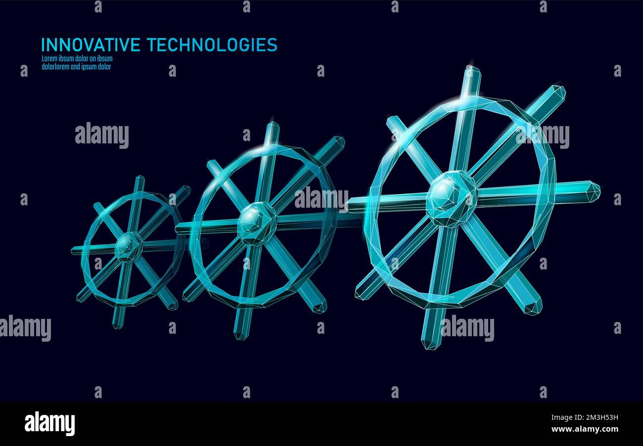Wheel helm computer developer app concept. Business digital open source ...