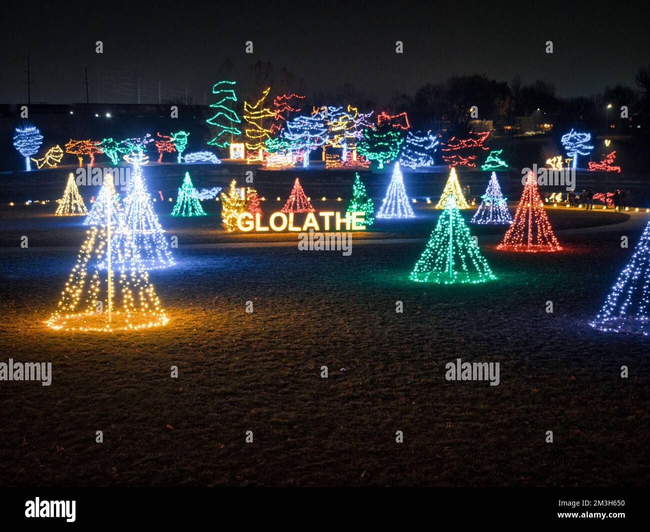 Festive Waterfront Christmas Lights at the Olathe Kansas Community
