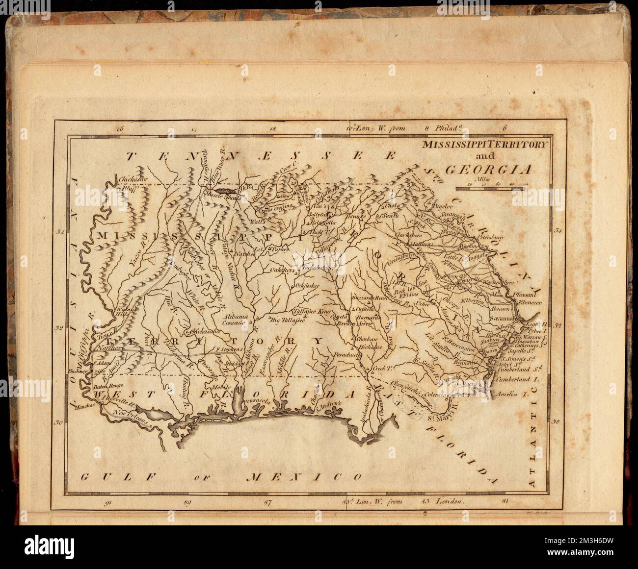 Mississippi Territory and Georgia - Mississippi Territory And Georgia Alabama Maps Georgia Maps Mississippi Maps Norman B Leventhal Map Center Collection 2M3H6DW 