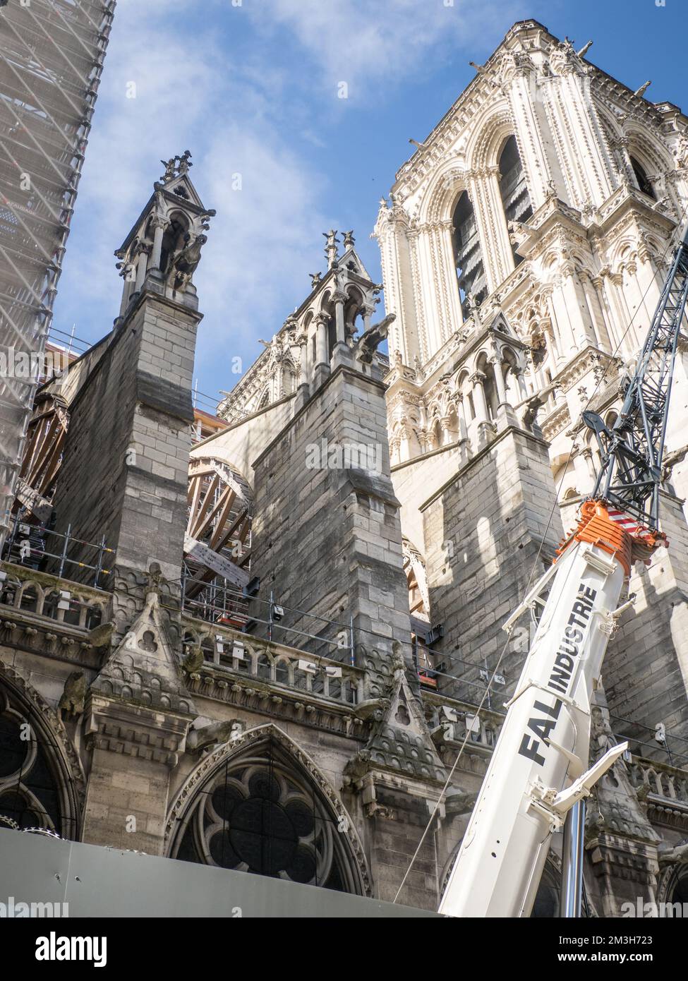 Notre Dame under construction, Paris Stock Photo Alamy