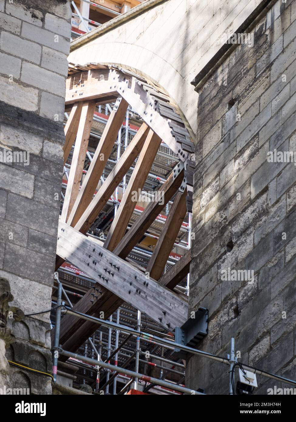 Notre Dame under construction, Paris Stock Photo