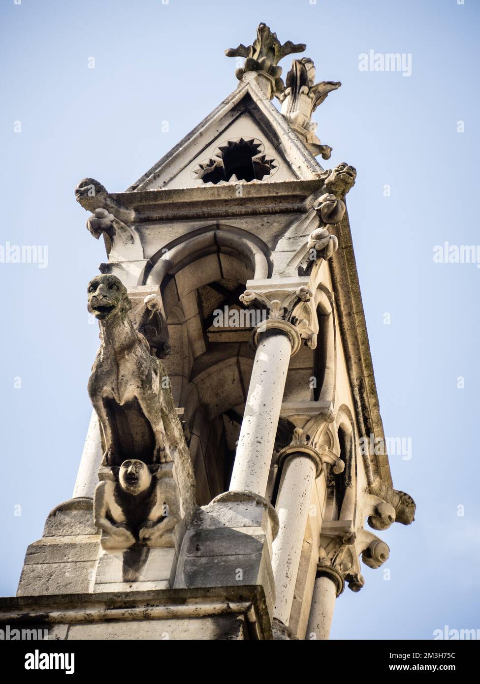 Notre Dame under construction, Paris Stock Photo