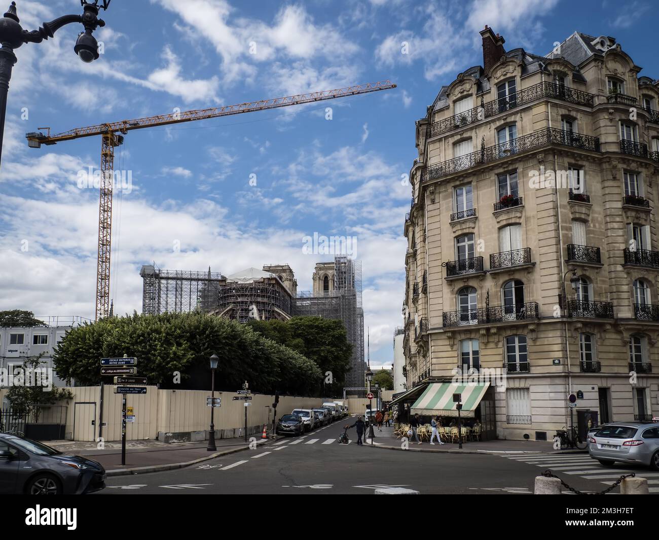 Notre Dame reconstruction, Paris, France Stock Photo