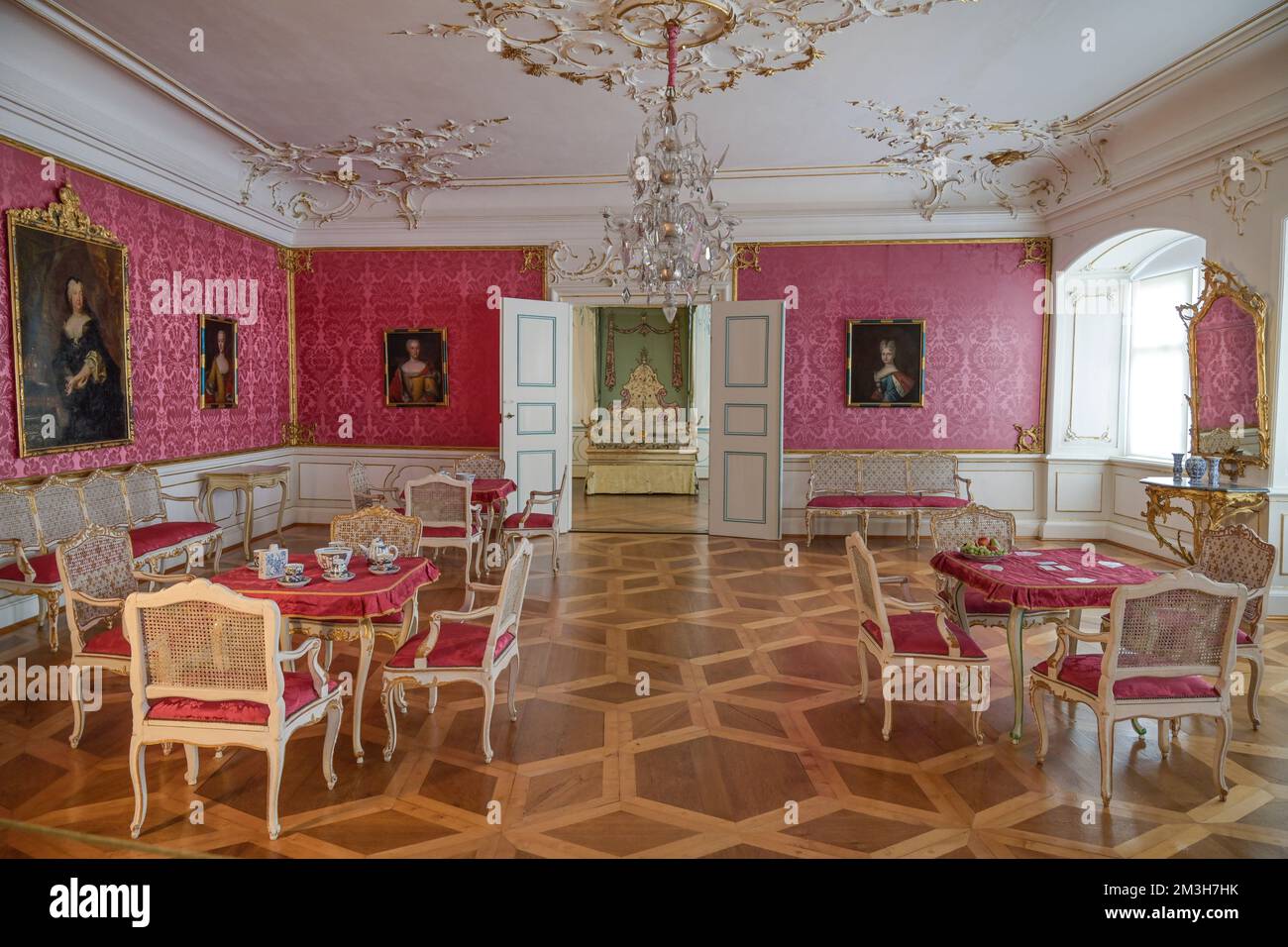 Ein Wohnraum des Grafen, Schloss Weikersheim, Baden-Württemberg, Deutschland Stock Photo