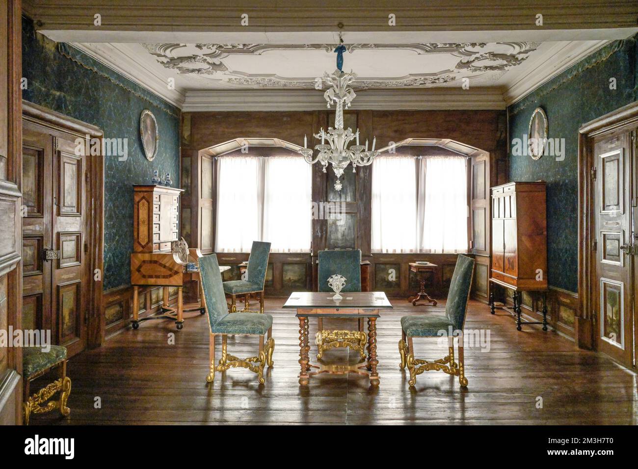 Ein Wohnraum des Grafen, Schloss Weikersheim, Baden-Württemberg, Deutschland Stock Photo