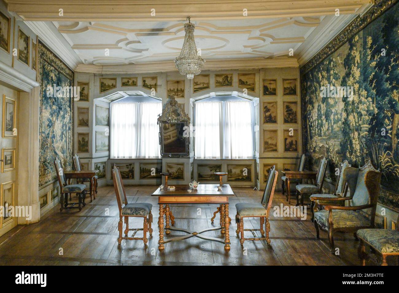 Ein Wohnraum des Grafen, Schloss Weikersheim, Baden-Württemberg, Deutschland Stock Photo