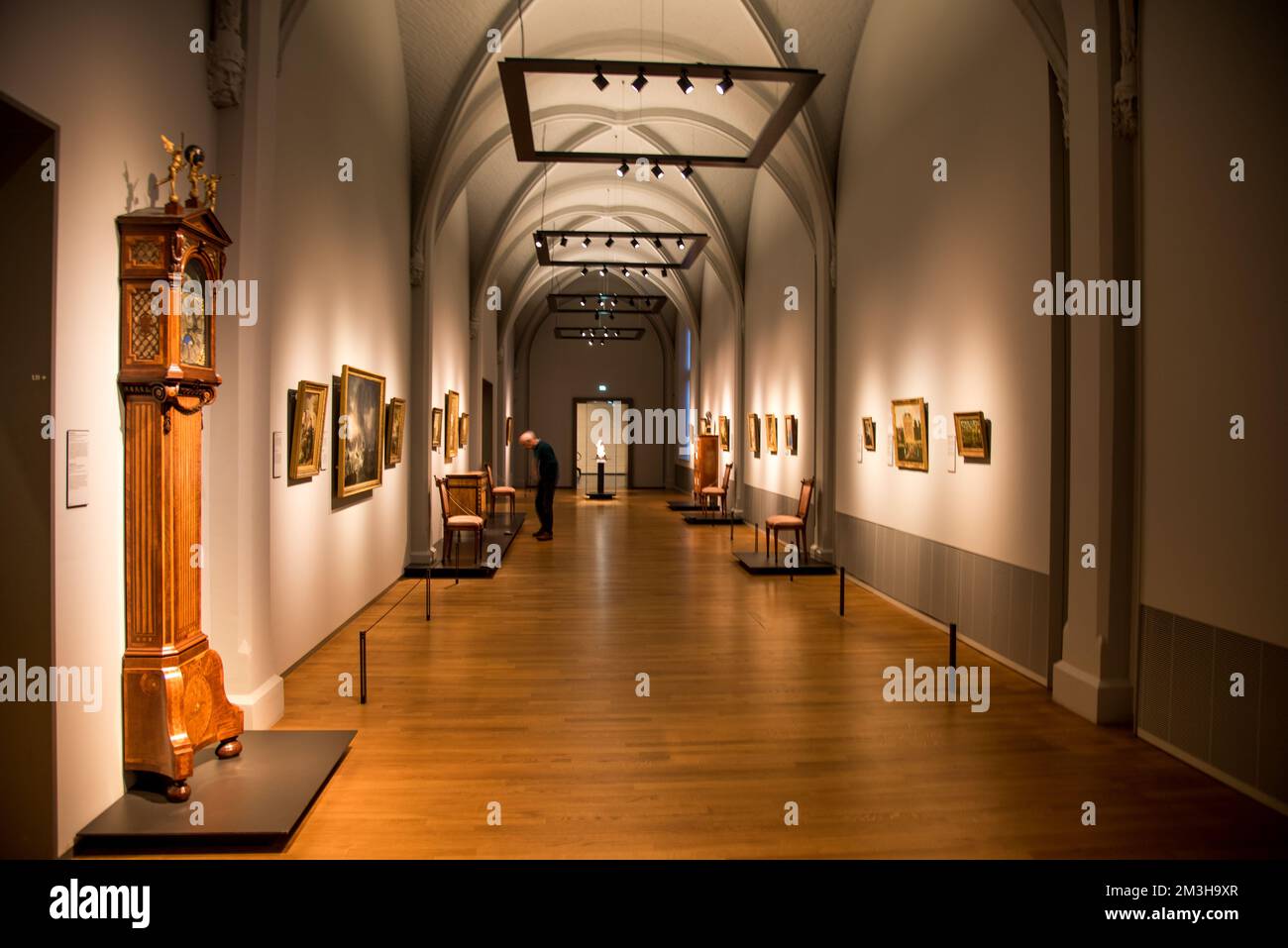 Amsterdam, Netherlands. December 2022. One of the many halls of the Rijksmuseum in Amsterdam. High quality photo Stock Photo