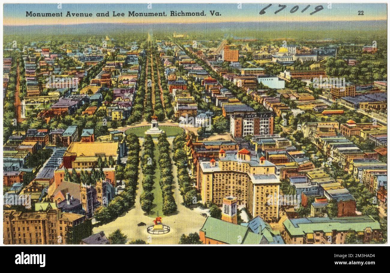 Monument Avenue and Lee Monument, Richmond, VA. , Cities & towns
