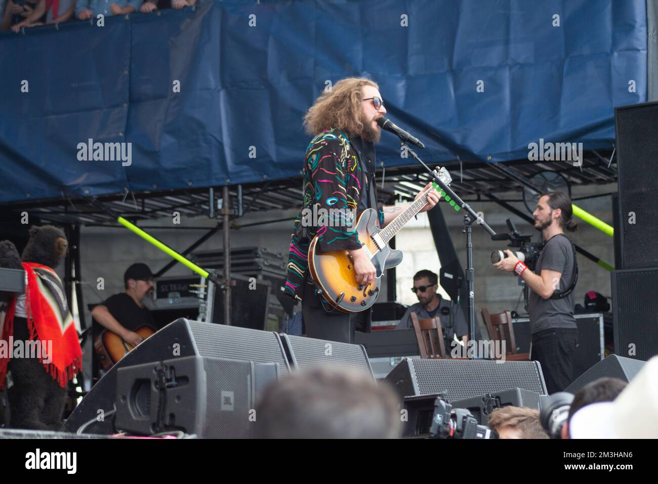 Newport Folk Festival - My Morning Jacket and Roger Waters in concert Stock Photo