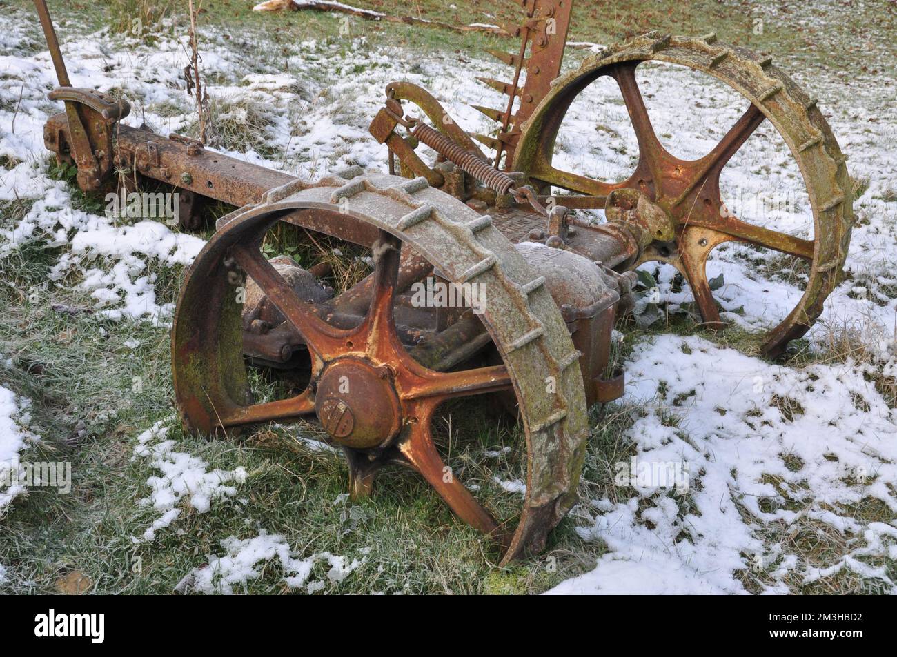 Old farm machinery Stock Photo