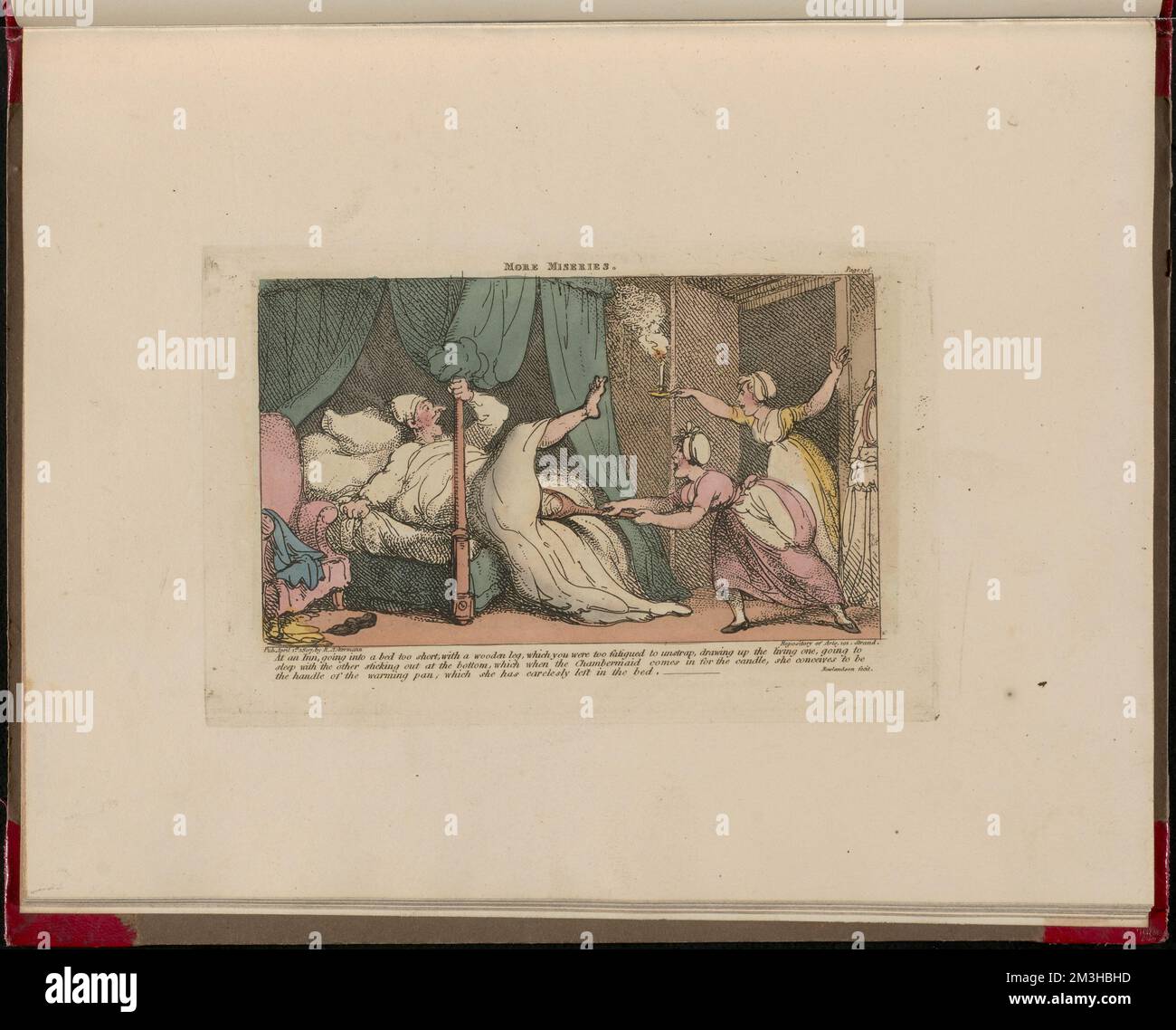 More miseries. At an inn, going into a bed too short, with a wooden leg