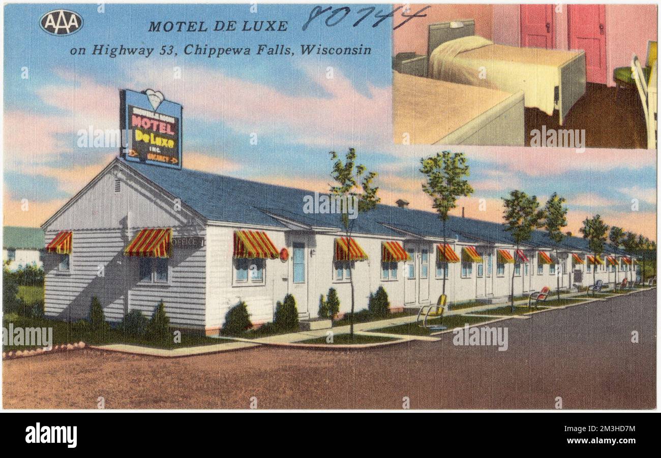 Motel De Luxe, on Highway 53, Chippewa Falls, Wisconsin , Motels