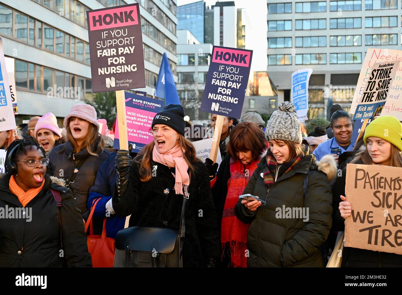 London, UK. Nurses staged the largest nurses' strike in NHS history in England, Wales and Northern Ireland, despite warnings of disruption and appointment delays for patients. Credit: michael melia/Alamy Live News Stock Photo