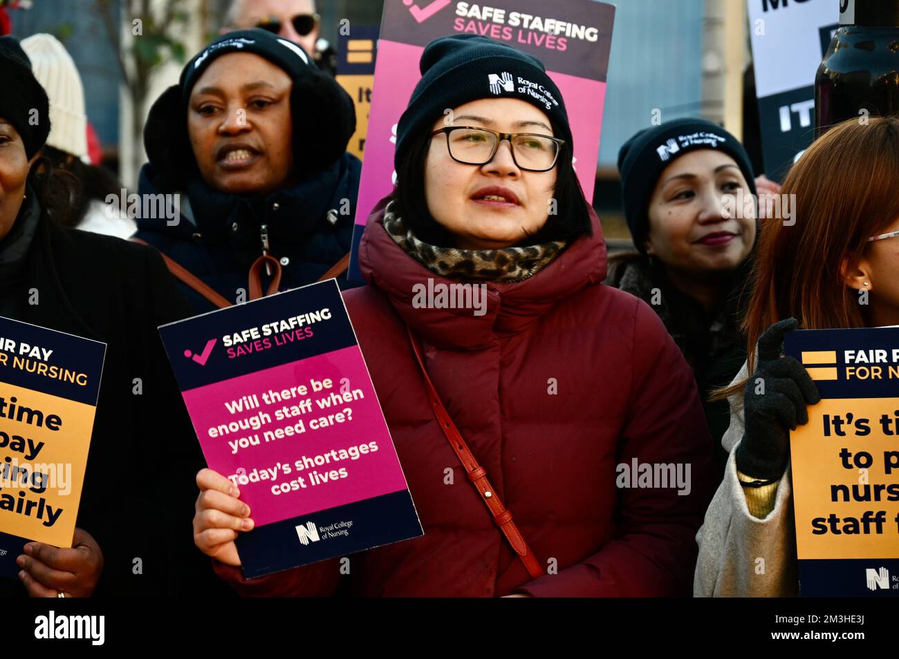 London, UK. Nurses staged the largest nurses' strike in NHS history in England, Wales and Northern Ireland, despite warnings of disruption and appointment delays for patients. Credit: michael melia/Alamy Live News Stock Photo