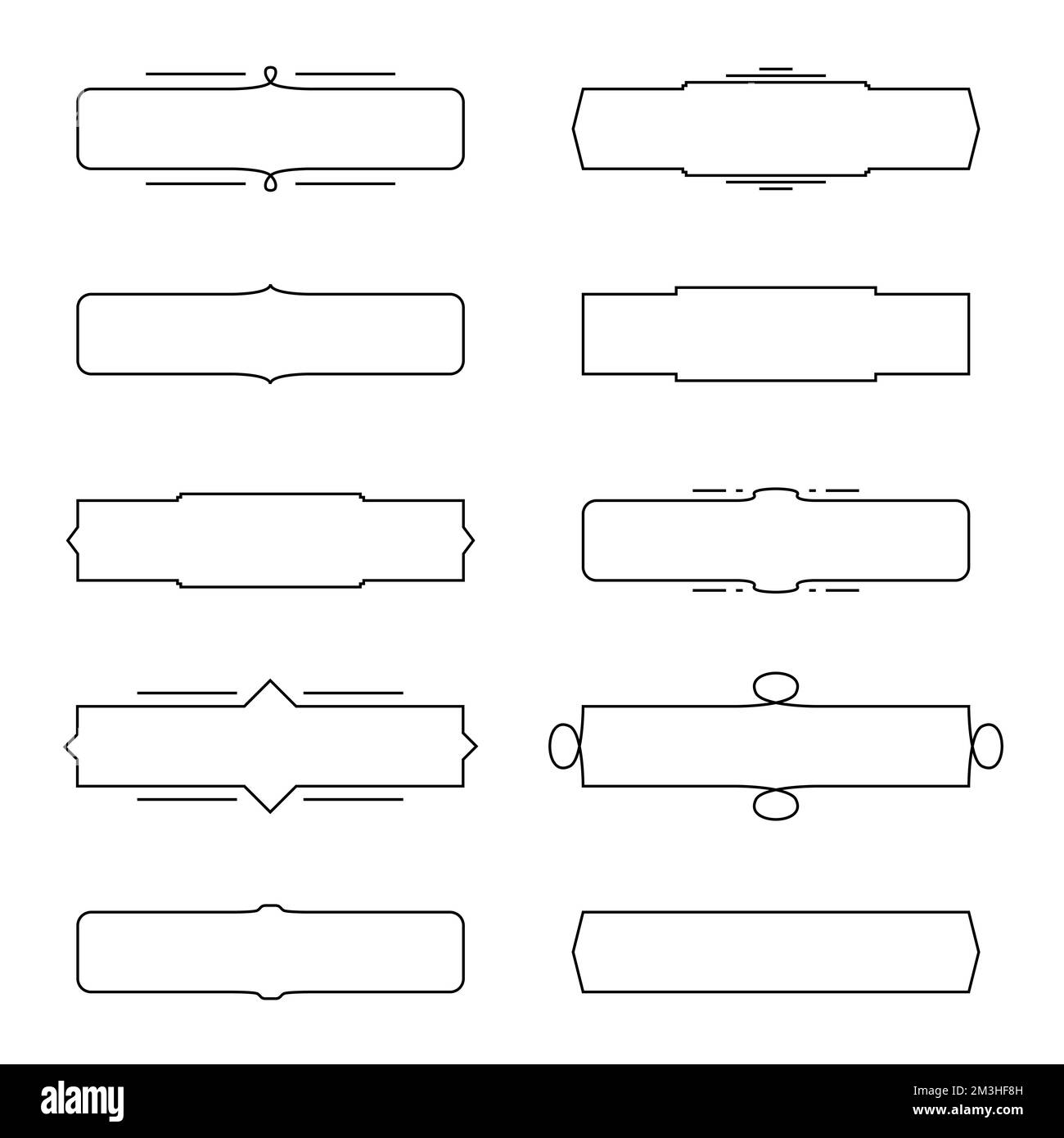 Simple rectangle text frames. Cute line frame template for your text ...