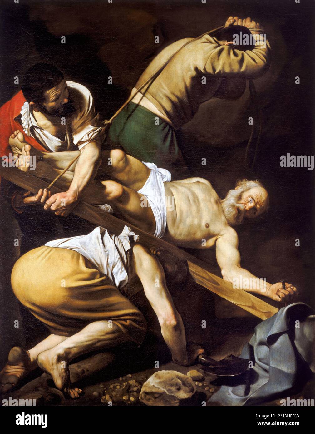Michelangelo Merisi da Caravaggio (1571-1610) Title Crucifixion of St. Peter Date1600 Edit this at Wikidata Stock Photo