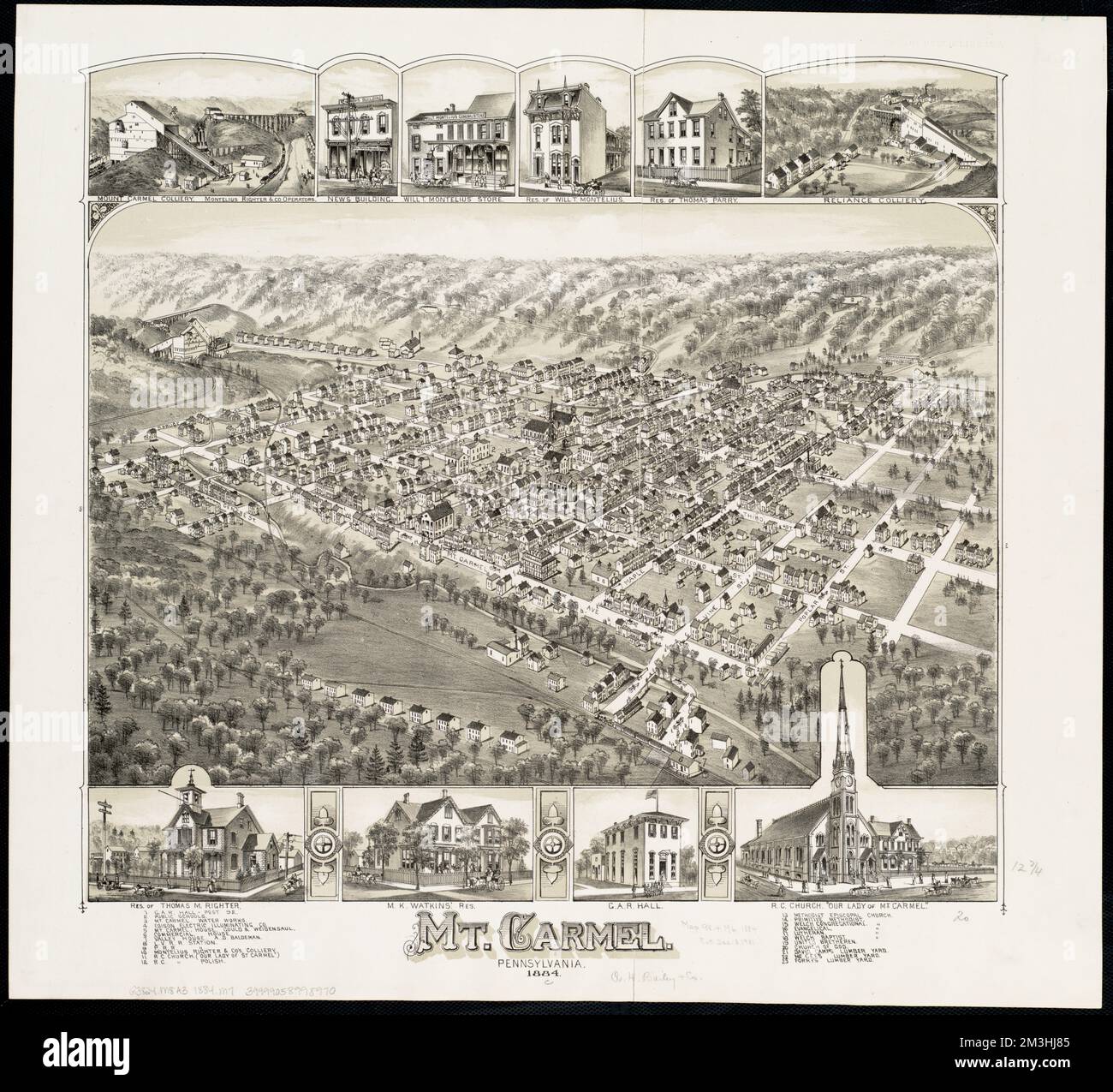Mt. Carmel Pennsylvania , Mount Carmel Pa., Aerial views Norman B