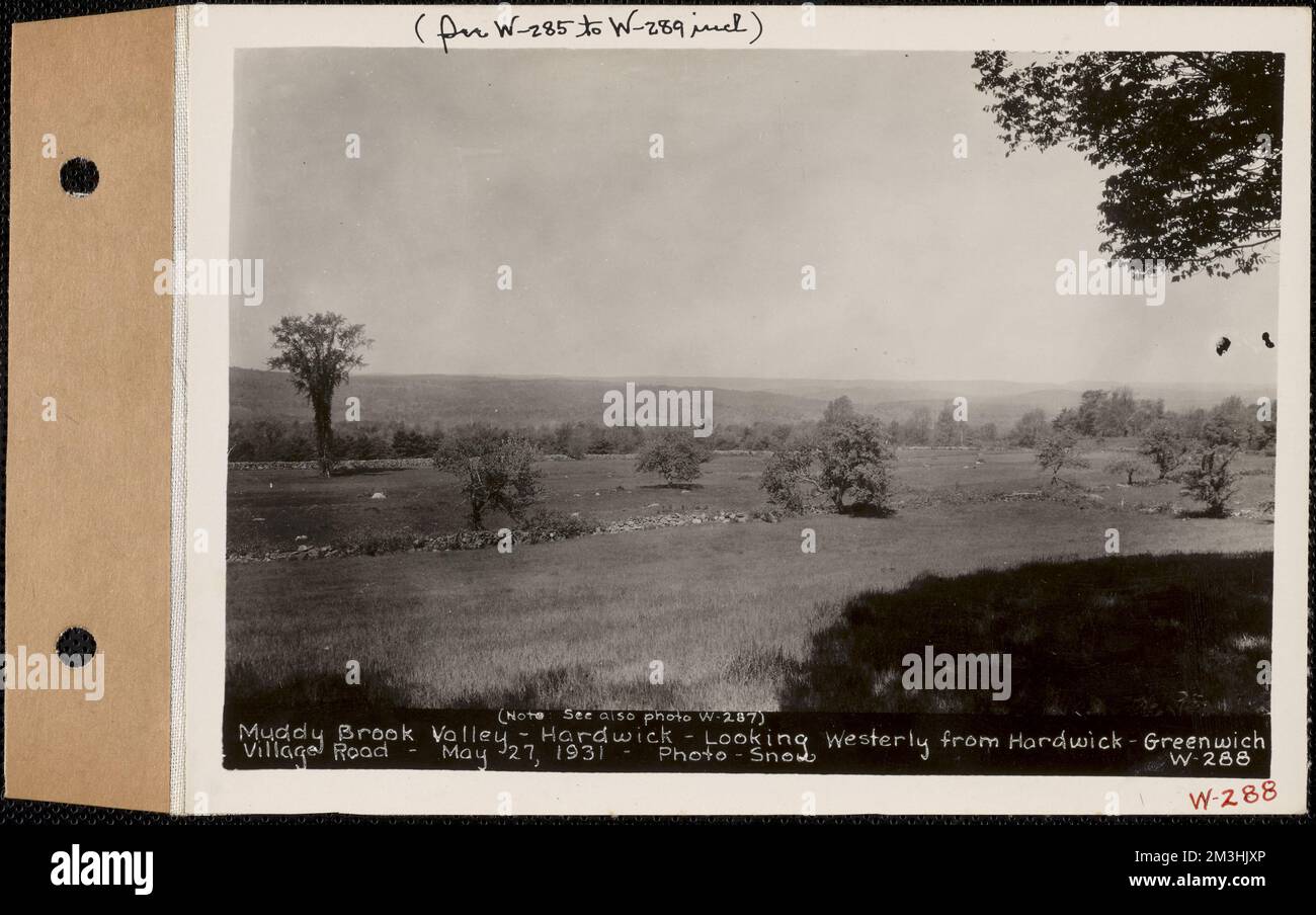 Muddy Brook Valley, looking westerly from HardwickGreenwich Village