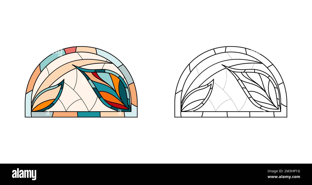 Stained Church glass powerpoint for drawing Stock Vector Image & Art