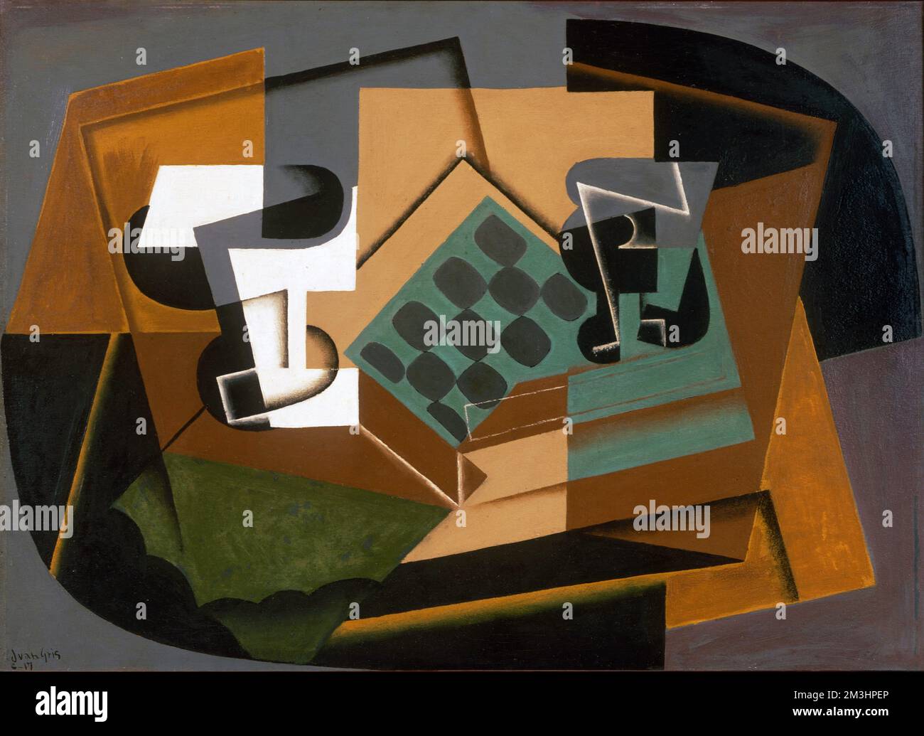 Vintage 1950s Juan Gris “The Guitar on the Table” Swiss Art Print Vintage 1950s Juan Gris “The Guitar on the Table” Swiss Art Print