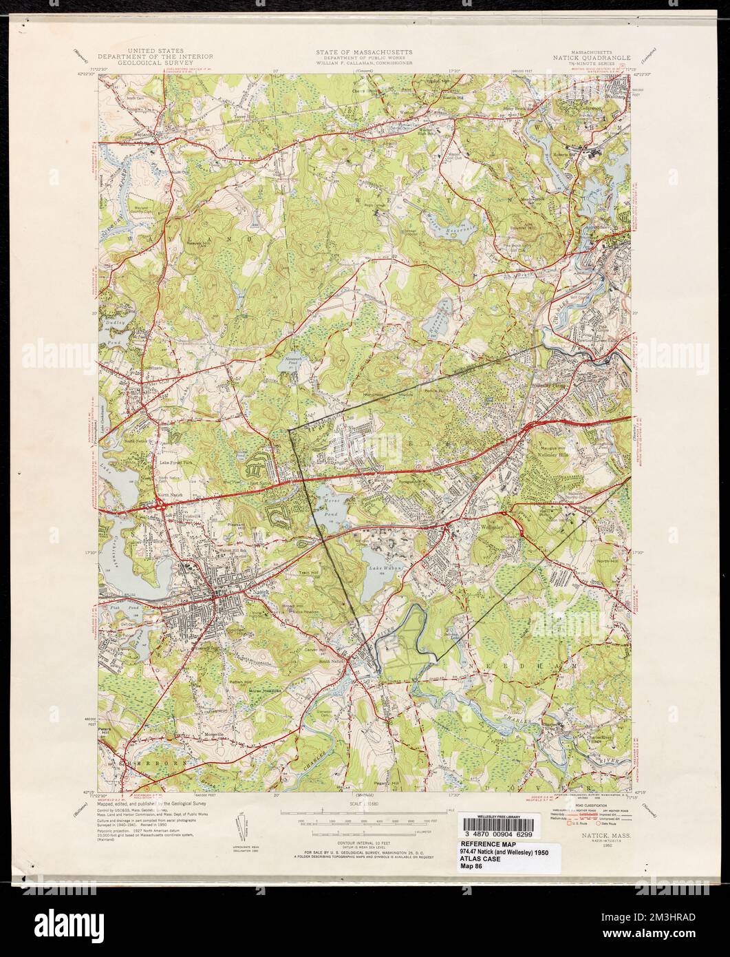 Natick quadrangle, Massachusetts : 7 1/2 minute series ,. Wellesley ...