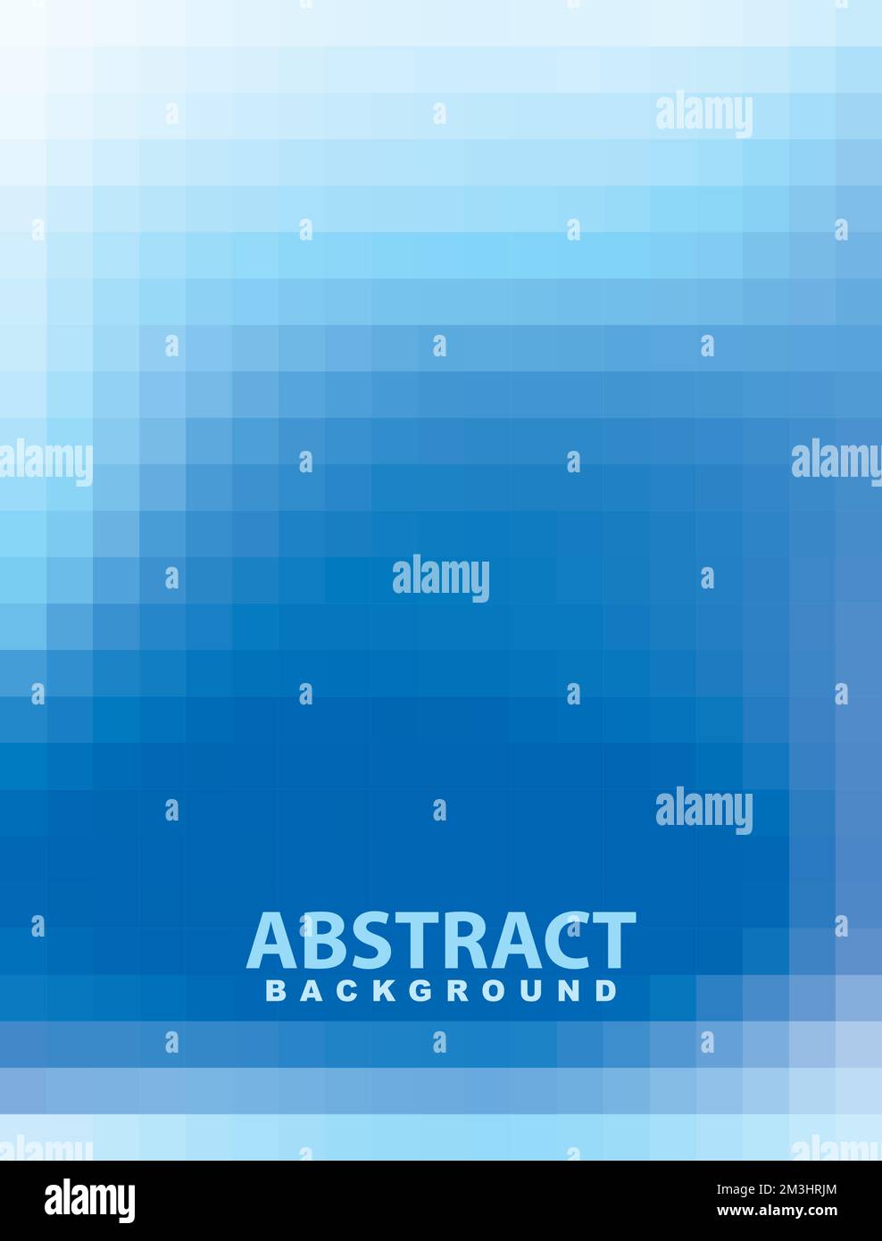 Simple abstract pixel background with blue color gradations. Vertical vector graphic pattern Stock Vector