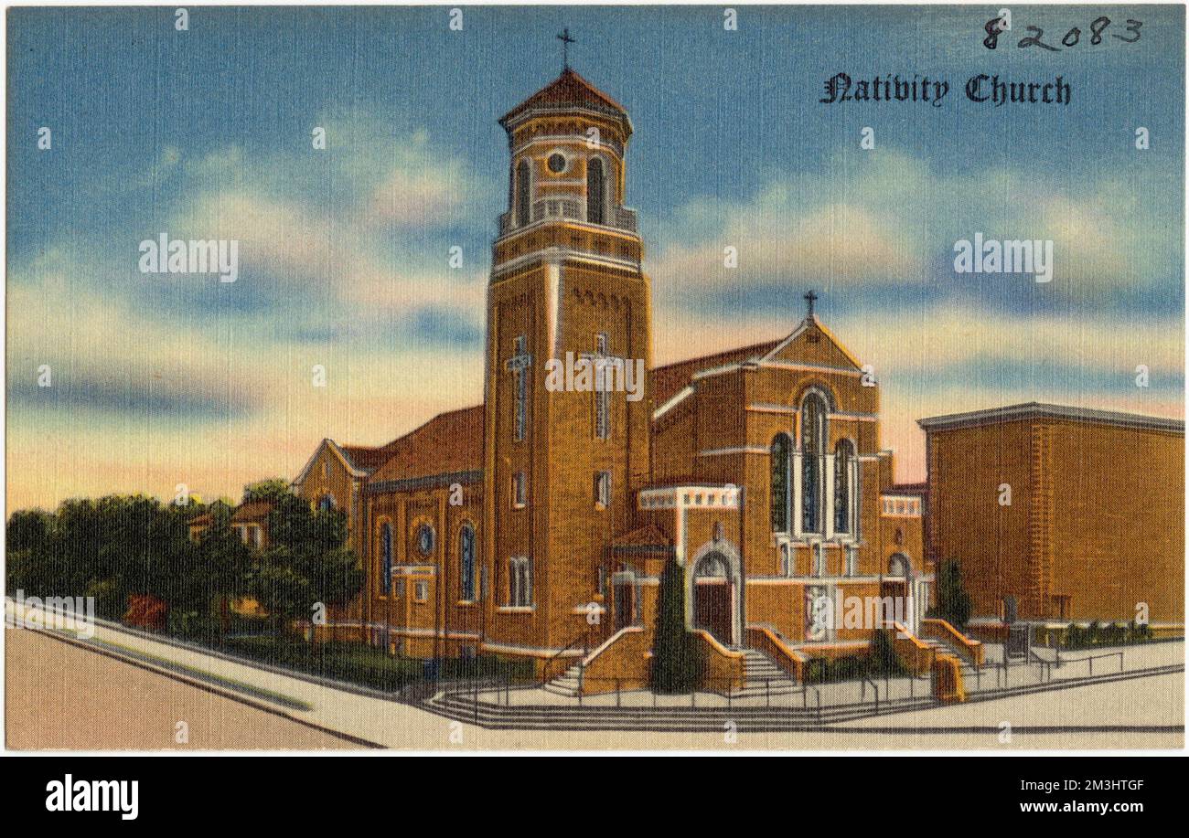 Nativity Church , Churches, Tichnor Brothers Collection, postcards of