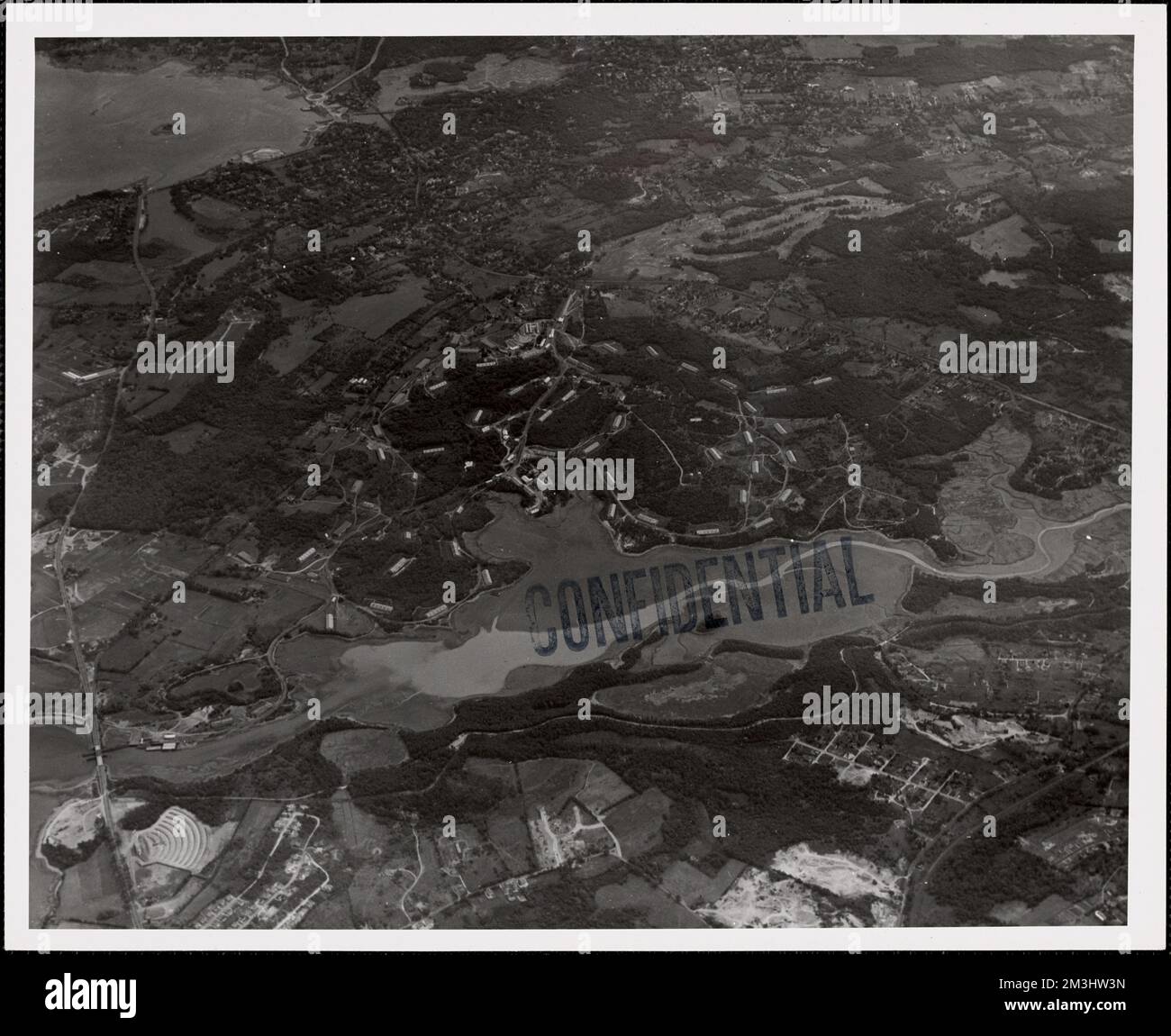 Naval Ammunition Depot, Hingham, MA from west 10,000 ft. , Magazines