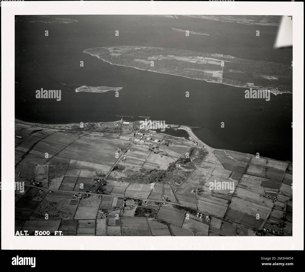 Naval Fuel Depot, Melville, RIview from east 5000 ft , Military depots