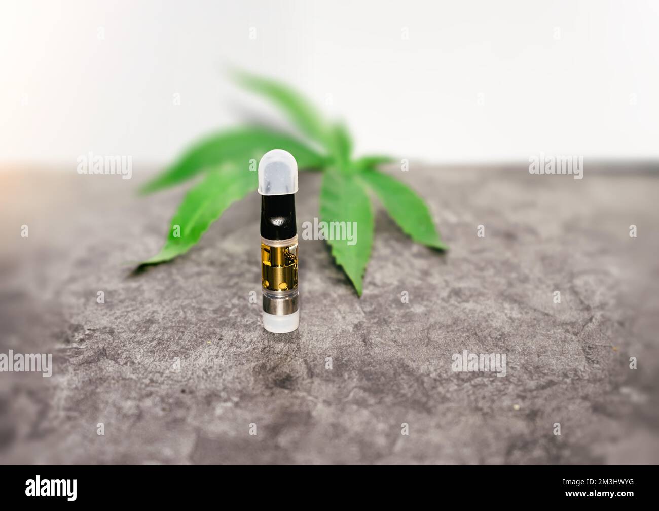 HHC distillate cartridge Vape Hexahydrocannabinol is a psychoactive half  synthetic cannabinoid that is not regulated Stock Photo