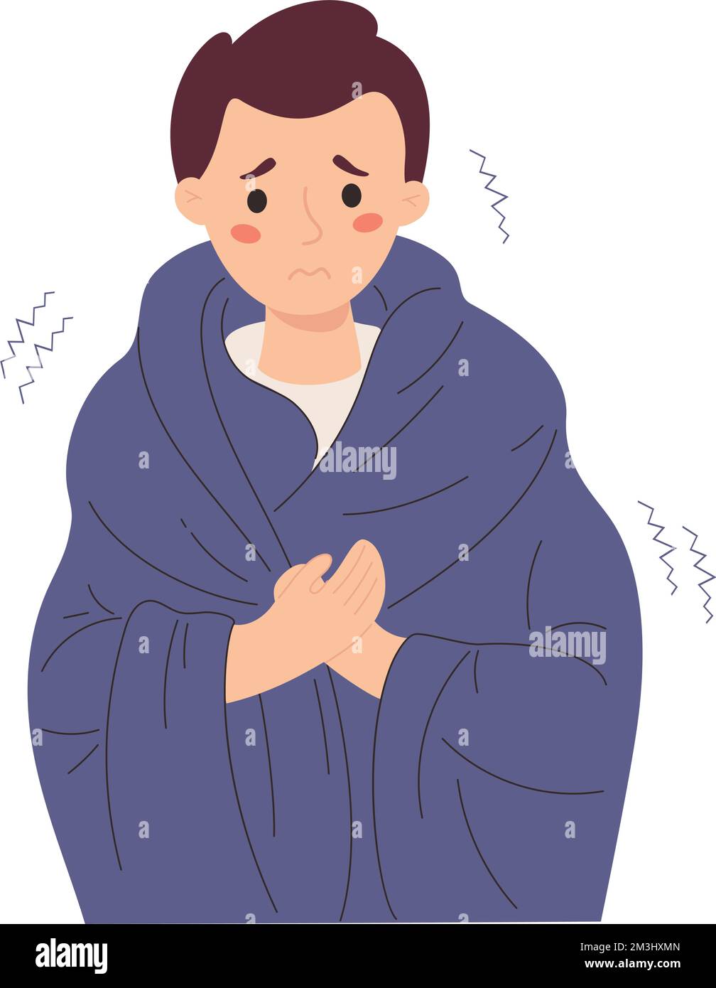 Shivering boy Stock Vector Images Alamy