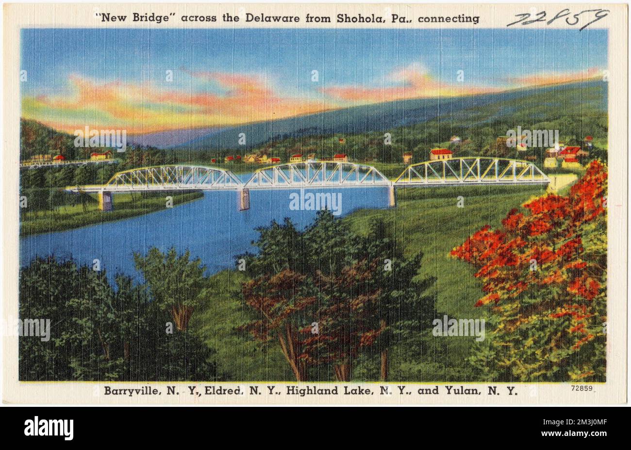 'New Bridge' across the Delaware from Shohola, Pa., connecting
