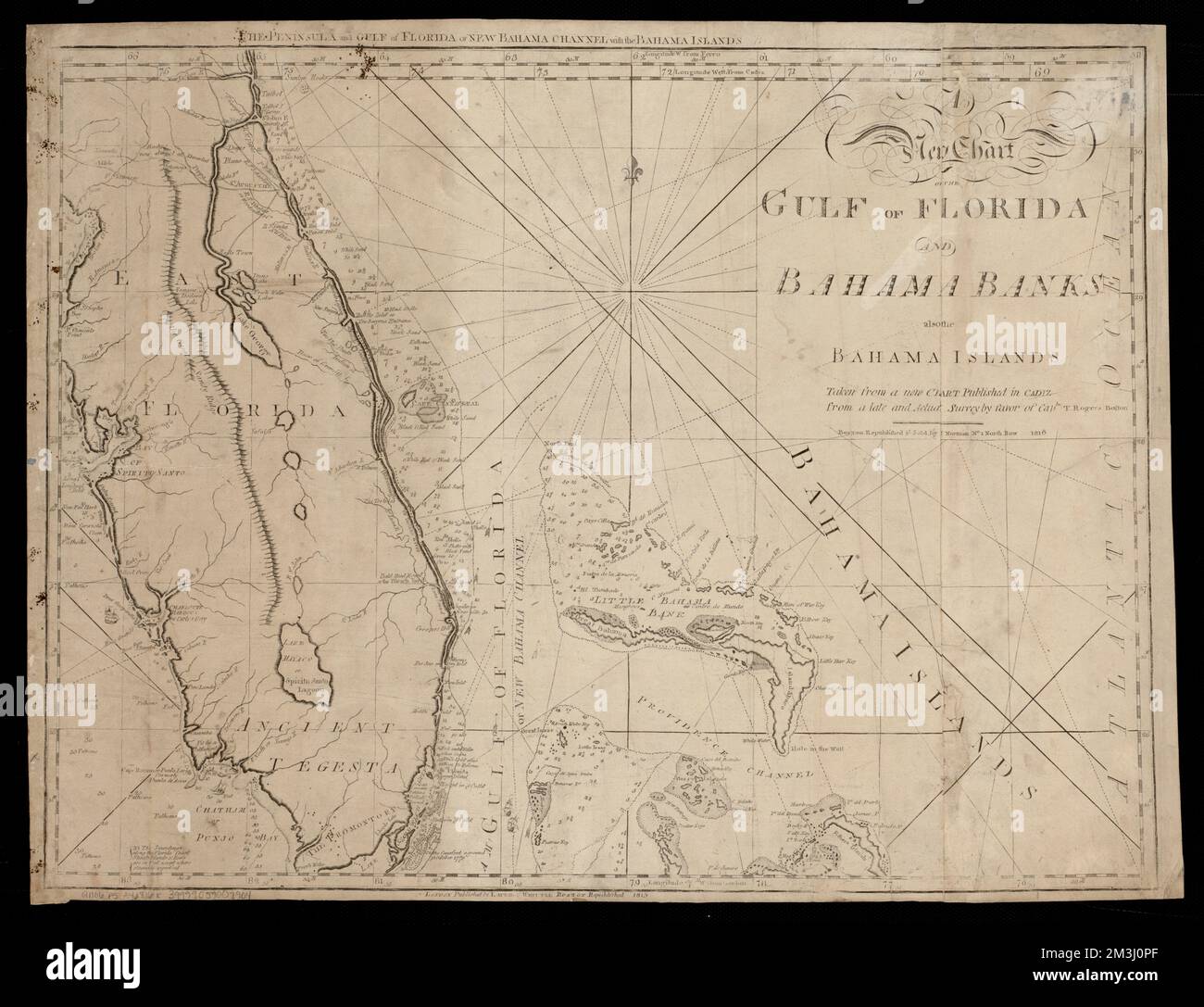 A new chart of the Gulf of Florida - A New Chart Of The Gulf Of Florida And Bahama Banks Also The Bahama Islands Taken From A New Chart Published In Cadiz From A Late And Actual Survey By Favor Of Captn T Rogers Coasts Florida Maps Early Works To 1800 Bahamas Maps Early Works To 1800 Florida Straits Of Maps Early Works To 1800 Great Bahama Bank Bahamas Maps Early Works To 1800 Little Bahama Bank Bahamas Maps Early Works To 1800 Norman B Leventhal Map Center Collection 2M3J0PF