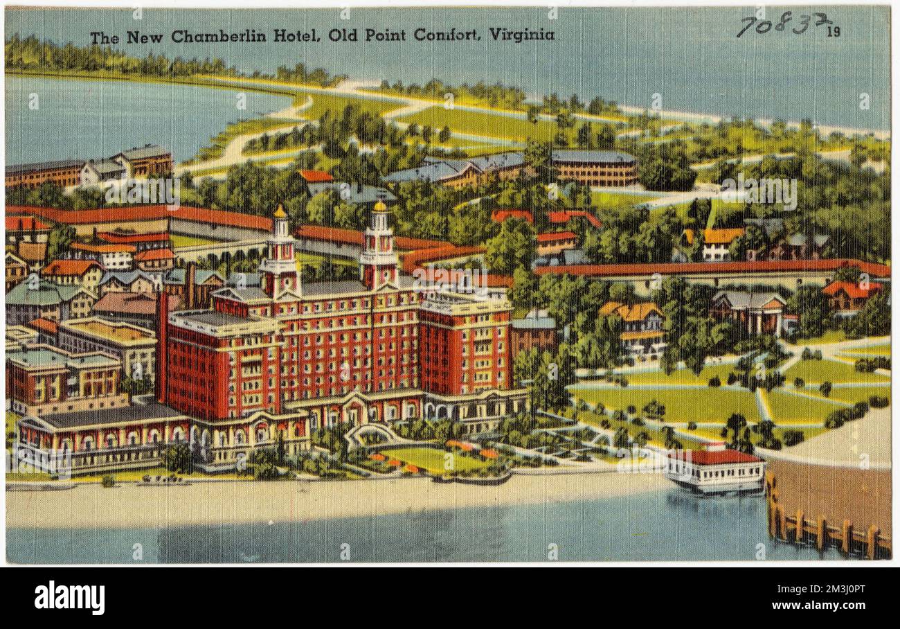 The new Chamberlin Hotel, Old Point Comfort, Virginia , Hotels, Tichnor