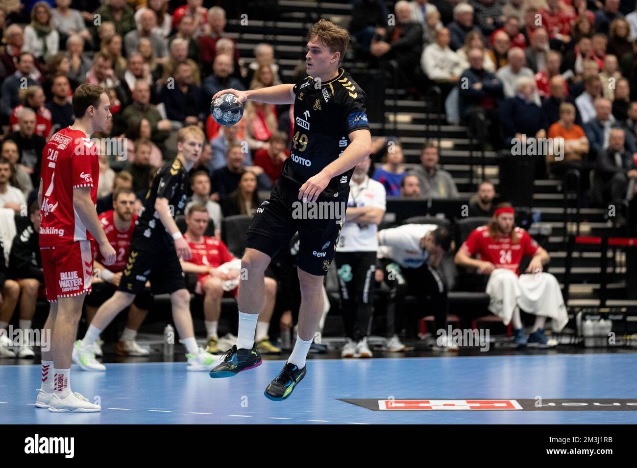 Denmark. 15th Dec, 2022. Karl Wallinius (49) of THW Kiel seen