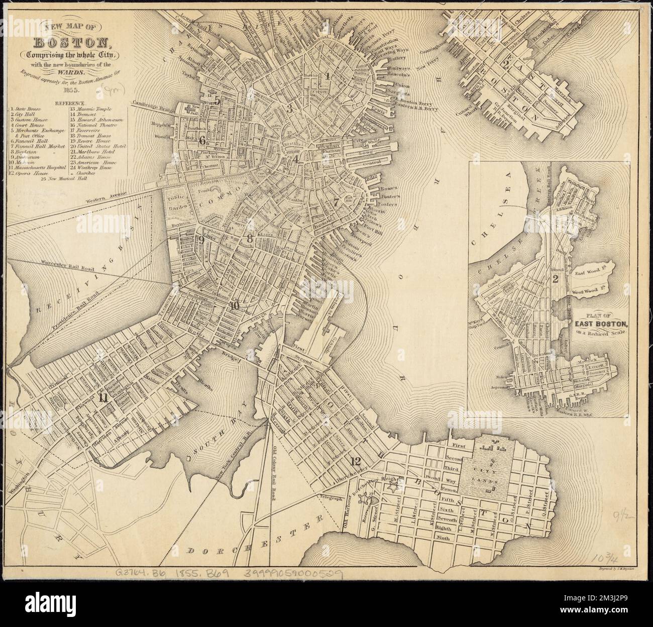 New map of Boston, comprising the whole city, with the new boundaries