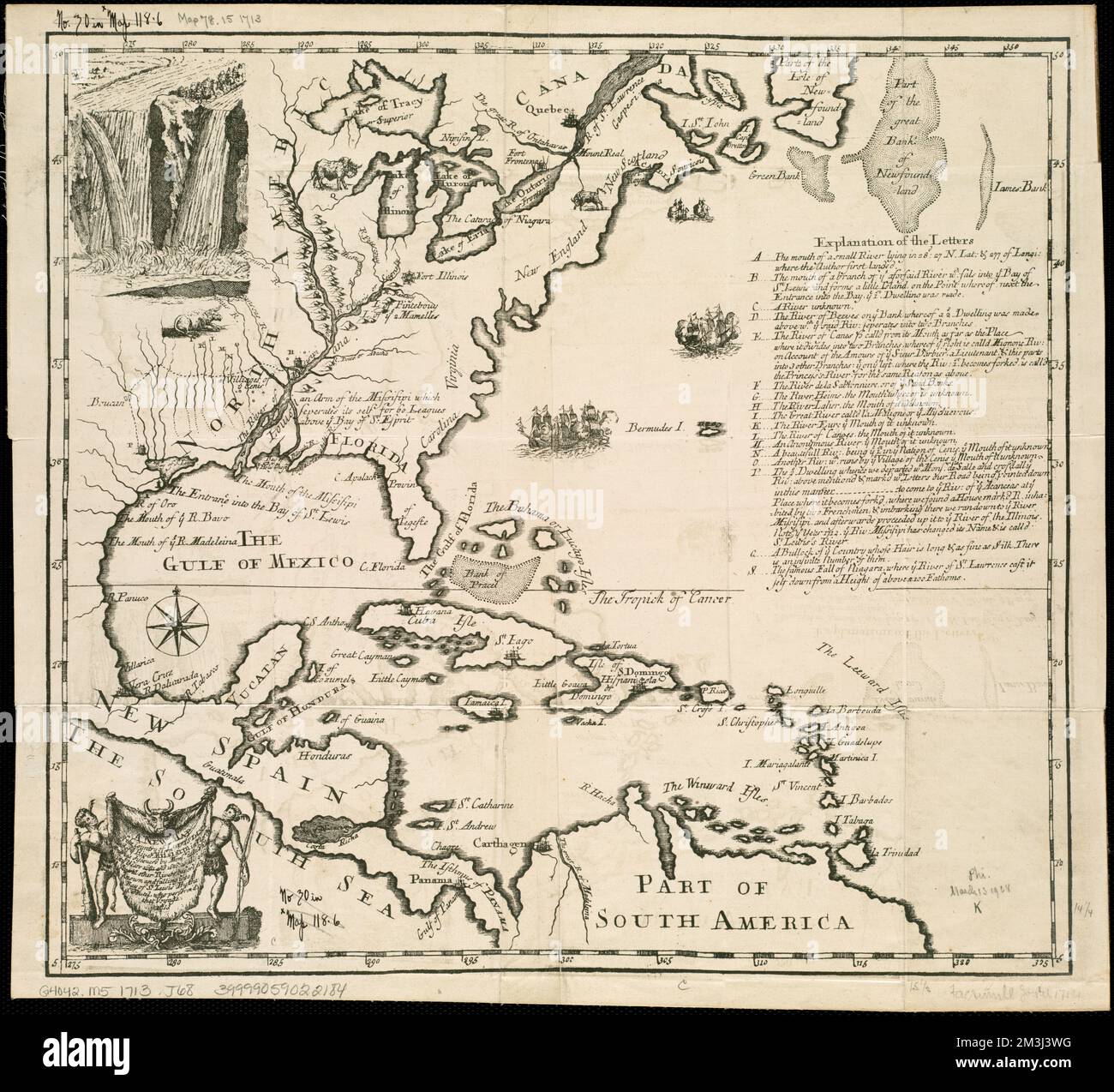A new map of the country of Louisiana - A New Map Of The Country Of Louisiana And Of Ye River Missisipi In North America Discoud By Mons De La Salle In Ye Years 1681and 1686 As Allso Of Several Other Rivers Before Unknown And Falling Into Ye Bay Of St Lewis Mississippi River Valley Ear Maps Early Works To 1800 North America Historical Geography Maps Early Works To 1800 Louisiana Historical Geography Maps Early Works To 1800 Mississippi River Valley Historical Geography Maps Early Works To 1800 Louisiana Maps Early Works To 1800 Norman B Leventhal Map Center Collection 2M3J3WG 