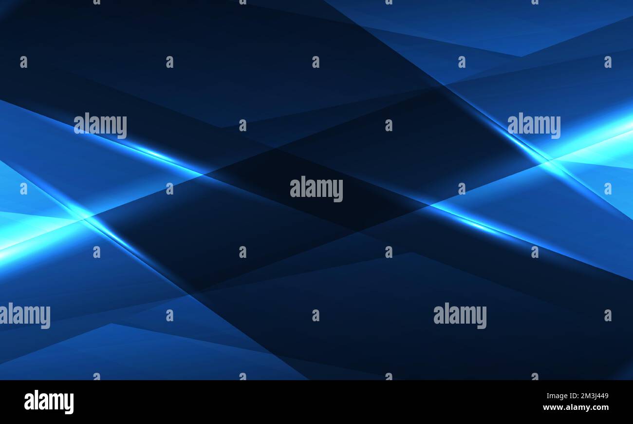 Abstract blue background with geometric dynamic glowing diagonal lines ...