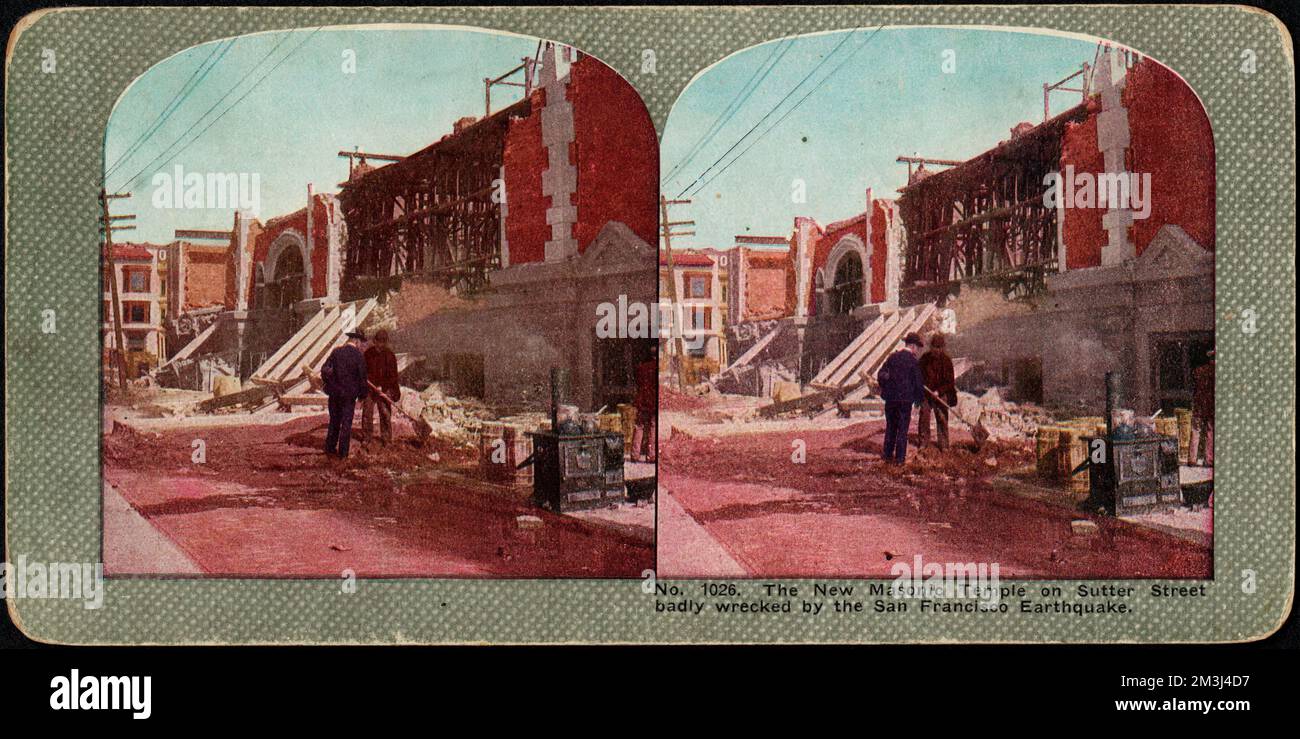 1906 San Francisco stereoscopic view, desolation after earthquake and fire 1906 San Francisco stereoscopic view, desolation after earthquake and fire