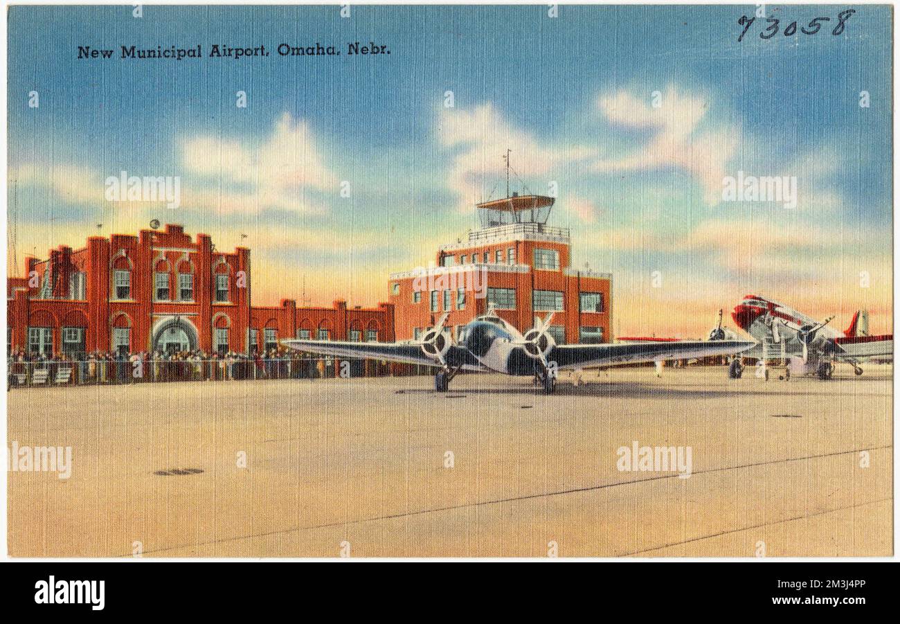 New Municipal Airport, Omaha, Nebr. , Airports, Tichnor Brothers