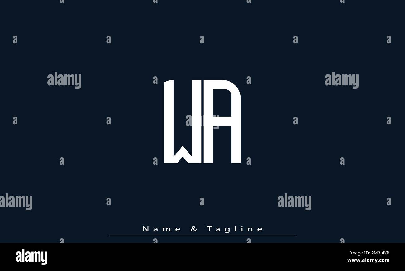 Alphabet letters Initials Monogram logo WA , AW Stock Vector